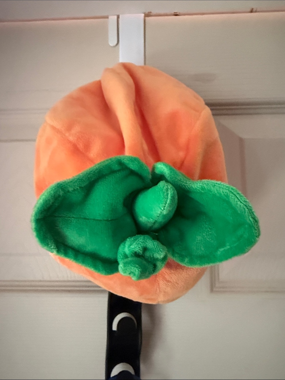 Target Orange Pumpkin Costume with Green Striped Sleeves and Hat - Picture 7 of 8
